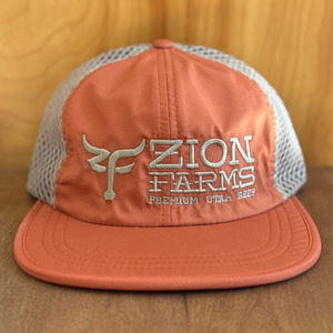 ZF Mesh-Back Cap - Orange & Tan
