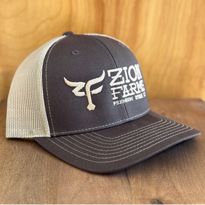 ZF Trucker Cap - Khaki & Coffee