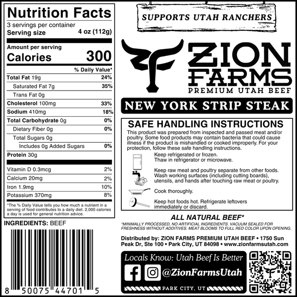 12 oz New York Strip